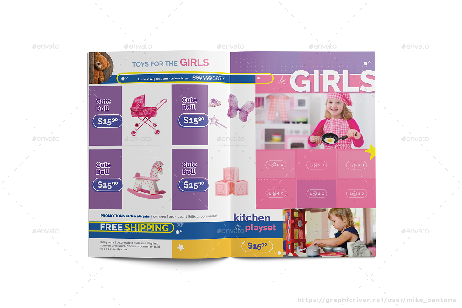 Toys Sale Promotion Catalog, Print Templates GraphicRiver